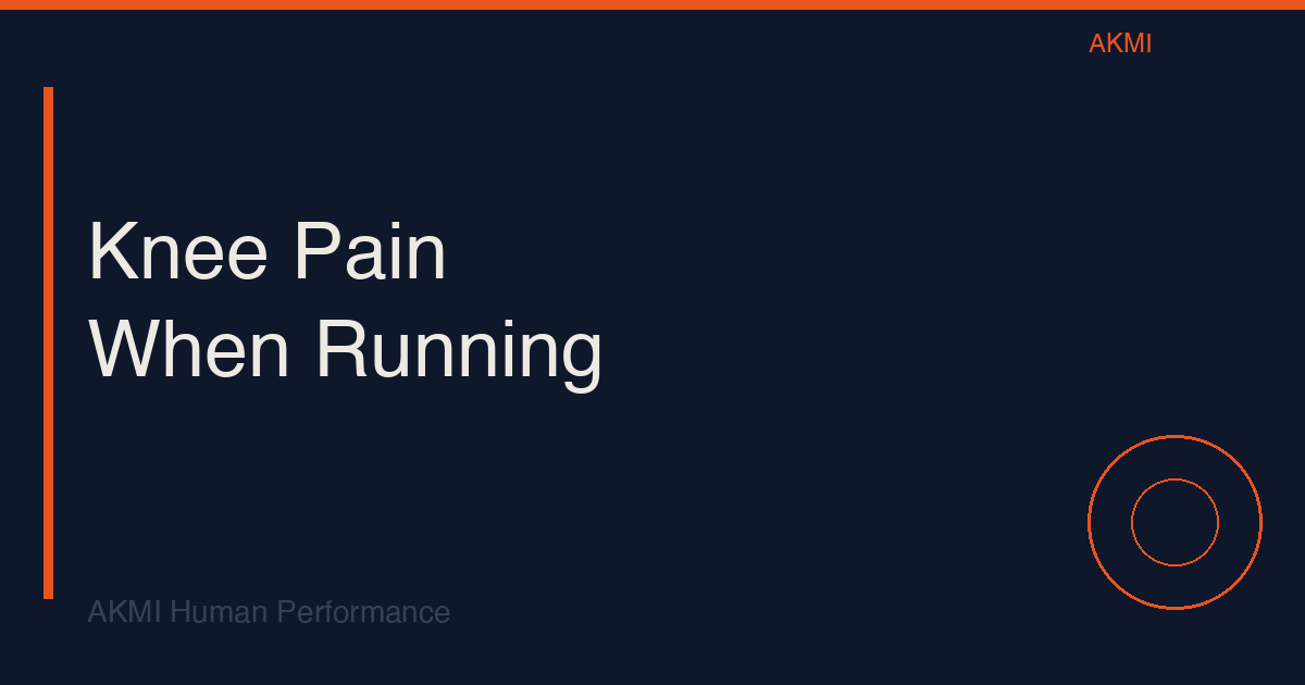 Runner mid-stride showing the hip-knee-ankle chain and where dysfunction creates knee overload